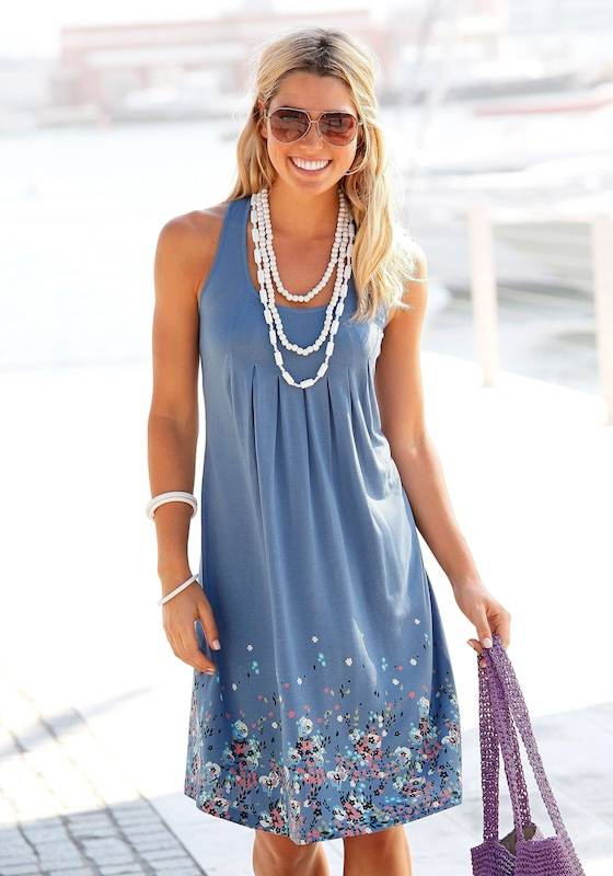 BEACH TIME Beach Dress in Aqua, Dusty Blue 2025