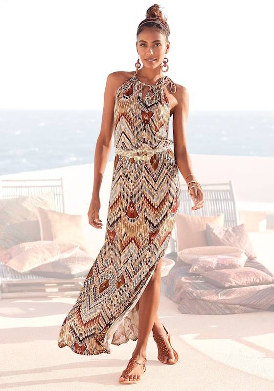 LASCANA Beach Dress in Brown Outlet