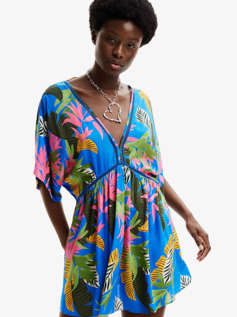 Desigual Beach Dress in Azure Günstiger Verkauf