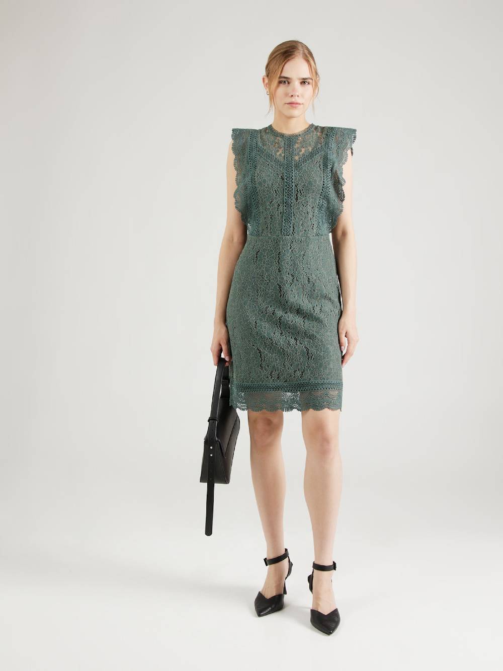 ONLY Cocktail Dress 'ONLNEW KARO' in Emerald Großer Ausverkauf