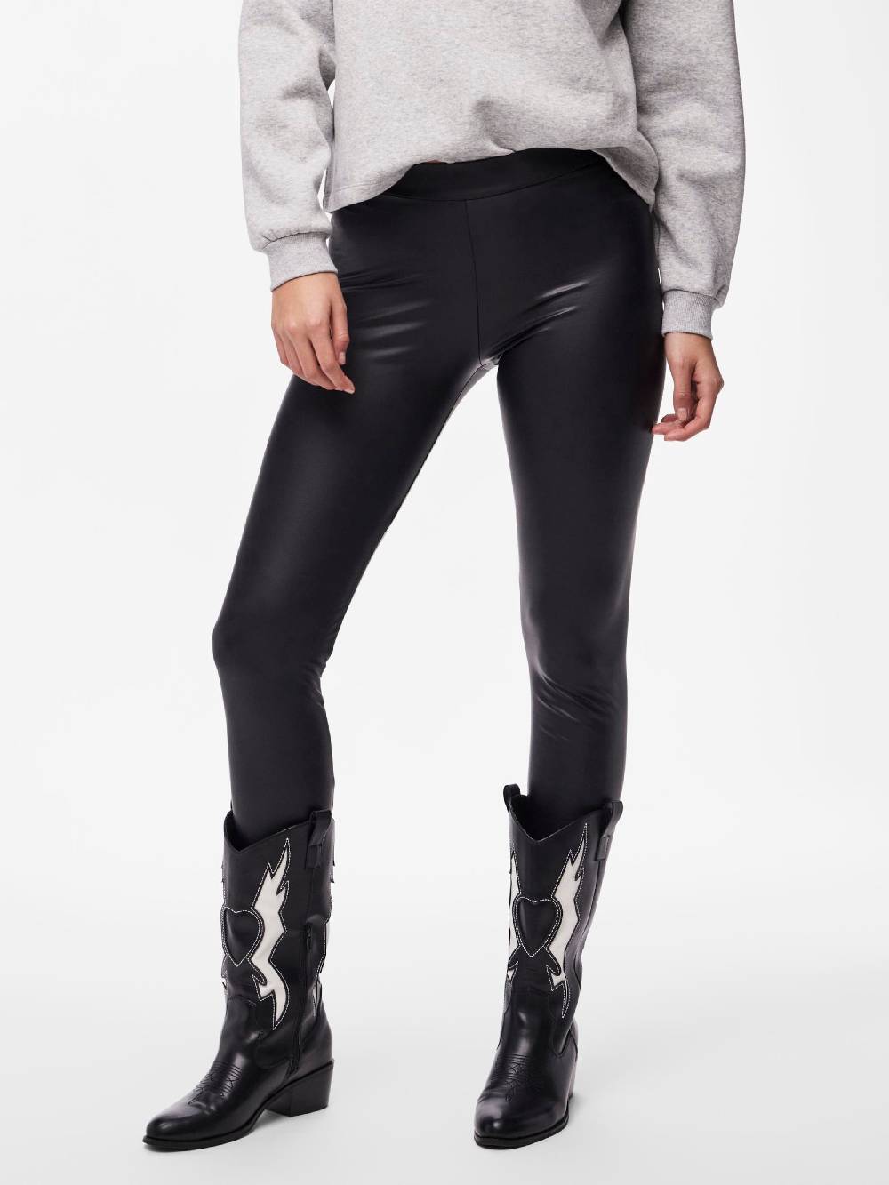 PIECES Skinny Leggings in Black Top Angebot