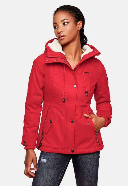 Marikoo Bikoo Damen gefütterte Winterjacke mit Teddyfell Black Friday