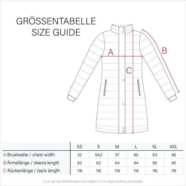 Marikoo Navahoo Isalie Damen lange Winterjacke gesteppt Verkauf