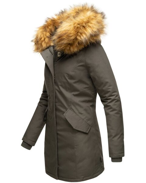 Marikoo Karmaa-Princess Damen Parka Winterjacke mit Fellkragen Fabrik Onlineshop