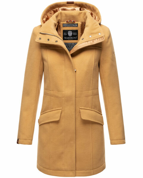 Marikoo Leilaniaa Damen Mantel Trenchcoat Wintermantel mit Kapuze Muttertagsangebot