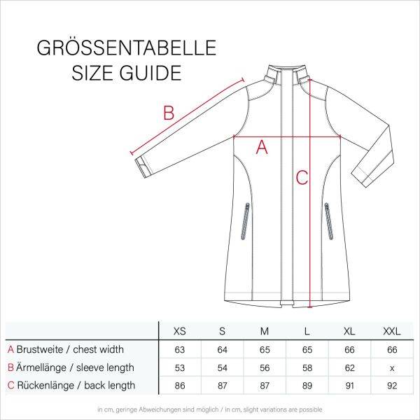 Marikoo Navahoo Deike Damen Regenjacke Regenmantel lang Teddyfell Letzter Tag