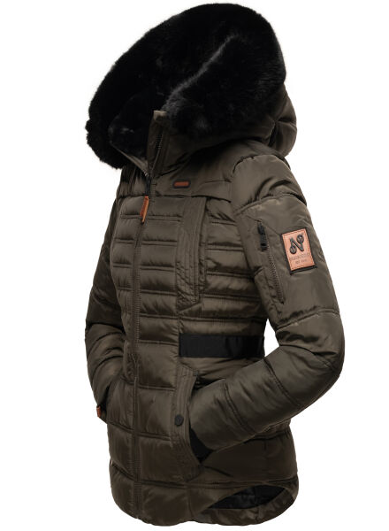 Marikoo Navahoo Melikaa Damen Winterjacke mit Kunstfellkragen & Kapuze Bis zu 55% Rabatt