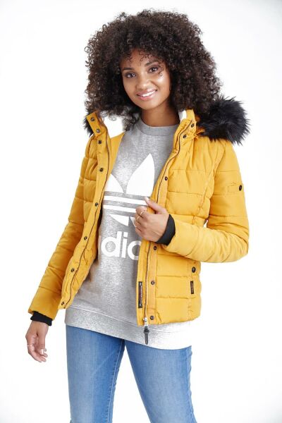 Marikoo Navahoo Miamor Damen Steppjacke mit Teddyfell Discount Store für neue Produkte