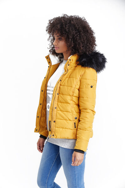 Marikoo Navahoo Miamor Damen Steppjacke mit Teddyfell Discount Store für neue Produkte