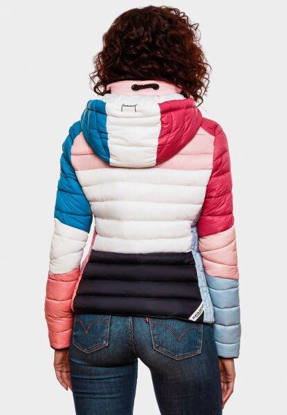 Marikoo Navahoo Lulana Multikulti Damen Steppjacke Colour Blocking Design Sonderangebot