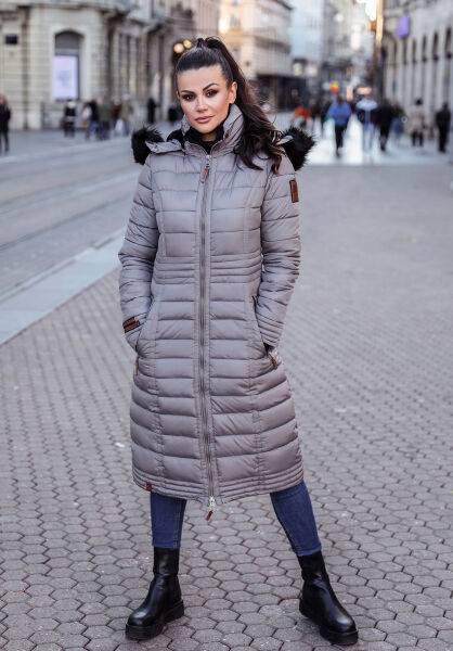 Marikoo Navahoo Umay Damen lange Winterjacke mit Fellkragen Begrenztes Angebot