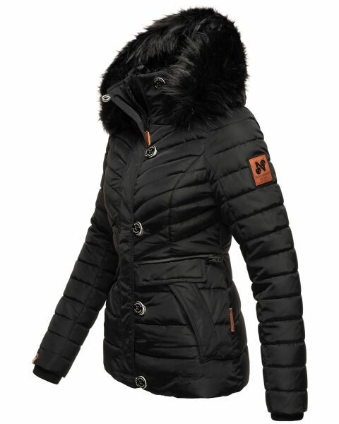 Marikoo Navahoo Wisteriaa Damen Winter Steppjacke mit Kapuze und Fellkragen Exklusivangebot