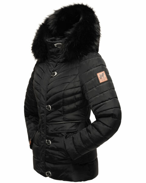 Marikoo Navahoo Wisteriaa Damen Winter Steppjacke mit Kapuze und Fellkragen Exklusivangebot