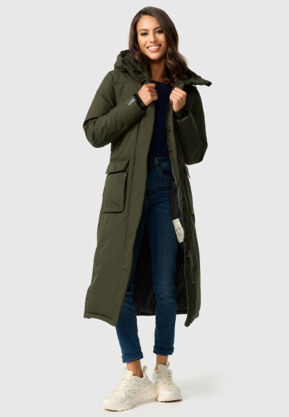 Marikoo Navahoo Wolkenfrost lange Damen Winterjacke Preisnachlass