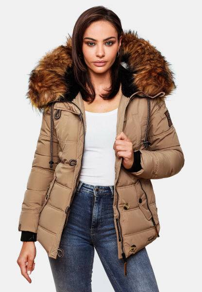Marikoo Navahoo Zoja Damen gespteppte Jacke mit Teddyfell Osterangebot