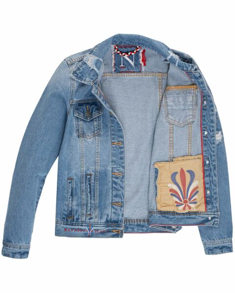 Marikoo Navahoo Pamuyaa Damen Jeans Jacke Speichern exportieren