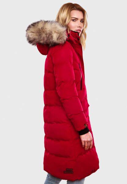 Marikoo Schneesternchen Damen lange Winter Steppjacke mit Kapuze Angebote
