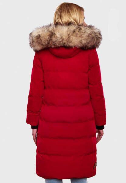 Marikoo Schneesternchen Damen lange Winter Steppjacke mit Kapuze Angebote