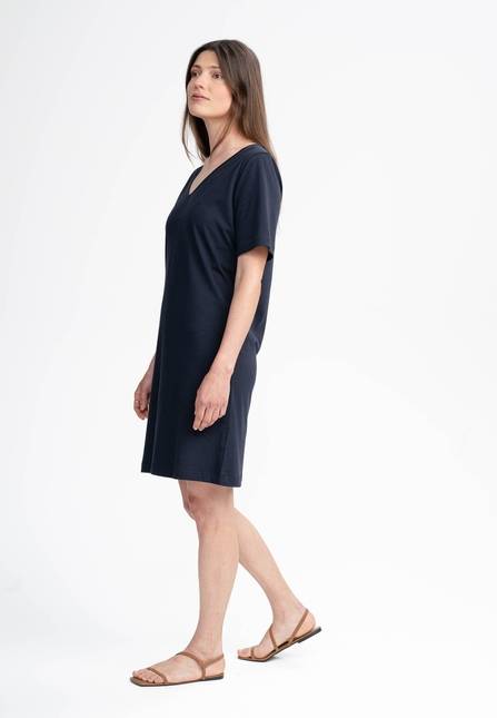 Melawear Damen V-Neck Kleid JANITRA Fabrikverkauf