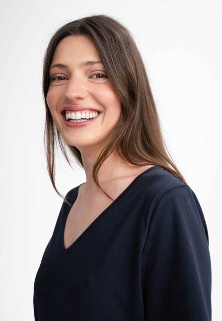Melawear Damen V-Neck Kleid JANITRA Fabrikverkauf