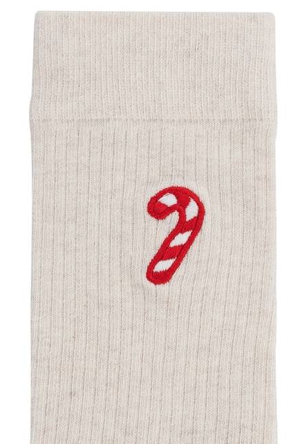 Melawear Unisex Gerippte Socken Stickerei 1er Pack Cyber Monday