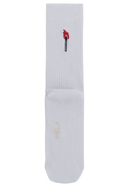 Melawear Unisex Gerippte Socken Stickerei 1er Pack Weihnachtsangebot