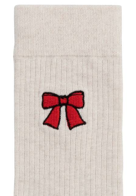 Melawear Unisex Gerippte Socken Stickerei 1er Pack Osterangebot
