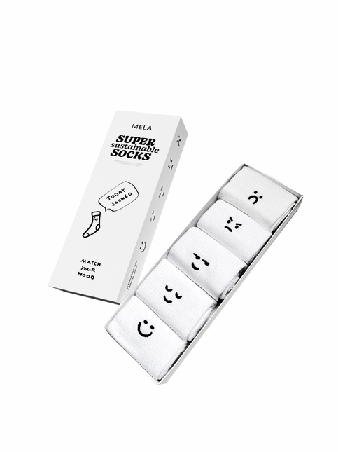 Melawear Unisex Gerippte Socken Stickerei 5er Pack Limitierter Zeitrabatt