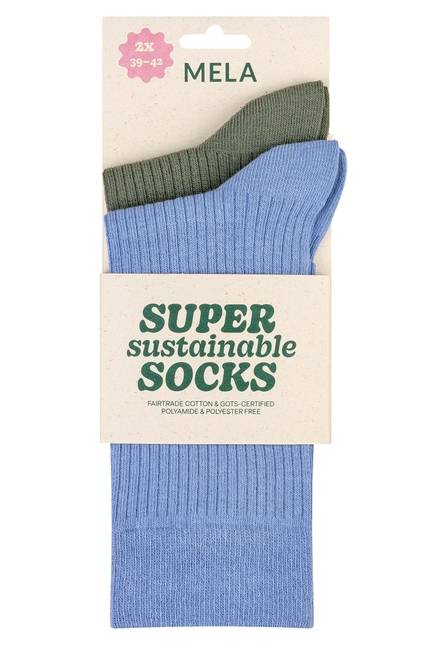 Melawear Gerippte Socken 2er Pack Lagerräumung