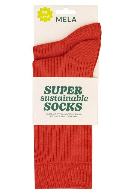 Melawear Gerippte Socken 2er Pack Top Angebot