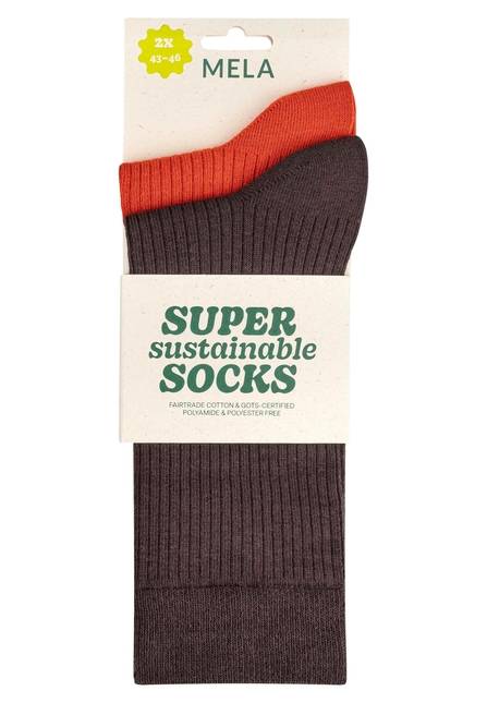 Melawear Gerippte Socken 2er Pack Zeitlich begrenztes Angebot