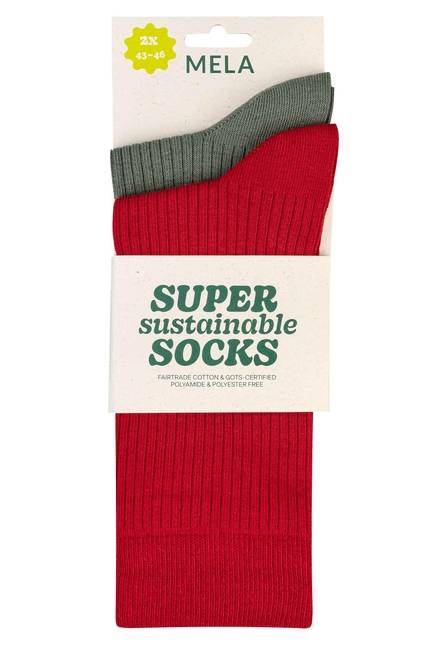 Melawear Gerippte Socken 2er Pack Exklusive Angebote