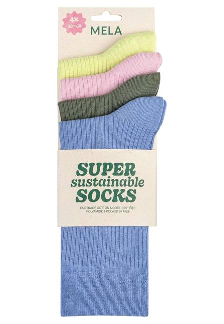 Melawear Gerippte Socken 4er Pack Bestseller
