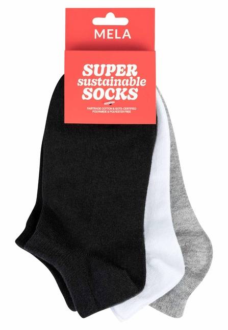 Melawear Sneakersocken 3er Pack Kostenlose Rückgabe