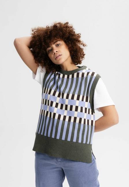 Melawear Damen Jacquard Strick Pullunder JAMUNA JETZT KAUFEN