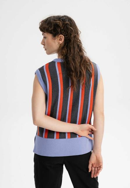 Melawear Damen Jacquard Strick Pullunder JAMUNA Neueste Stile