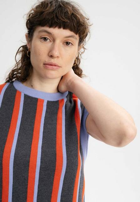Melawear Damen Jacquard Strick Pullunder JAMUNA Neueste Stile