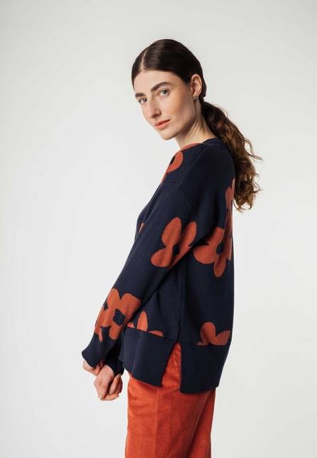 Melawear Jacquard Strickpullover FAIZA Vierteljährliche Förderung