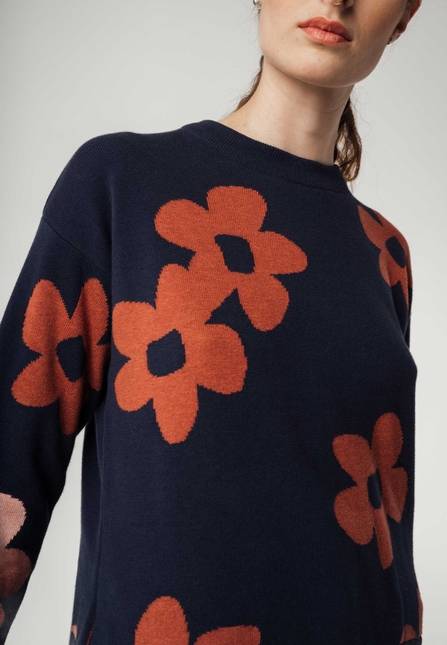 Melawear Jacquard Strickpullover FAIZA Vierteljährliche Förderung