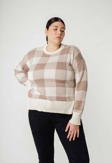 Melawear Jacquard Strickpullover FAIZA Nur noch ein Tag übrig