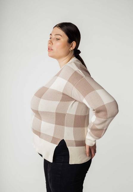 Melawear Jacquard Strickpullover FAIZA Nur noch ein Tag übrig