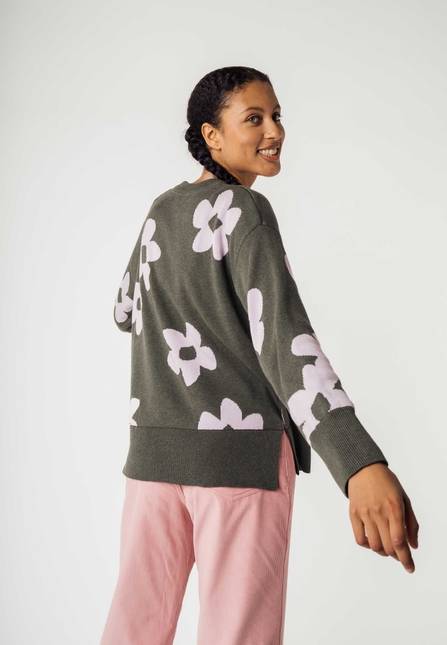 Melawear Jacquard Strickpullover FAIZA Super Rabatt
