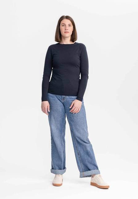 Melawear Damen Basic Langarmshirt DHIVYA Kostenloser Versand