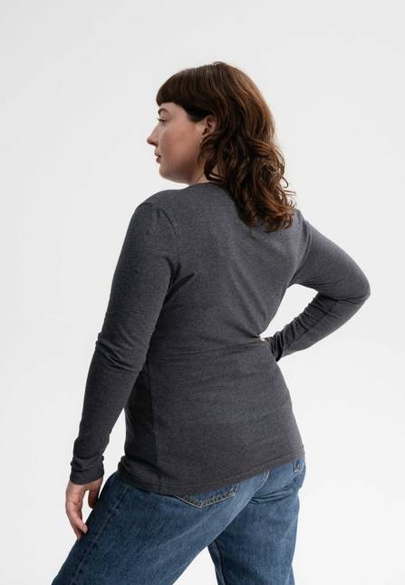 Melawear Damen Basic Langarmshirt DHIVYA Fabrik Onlineshop