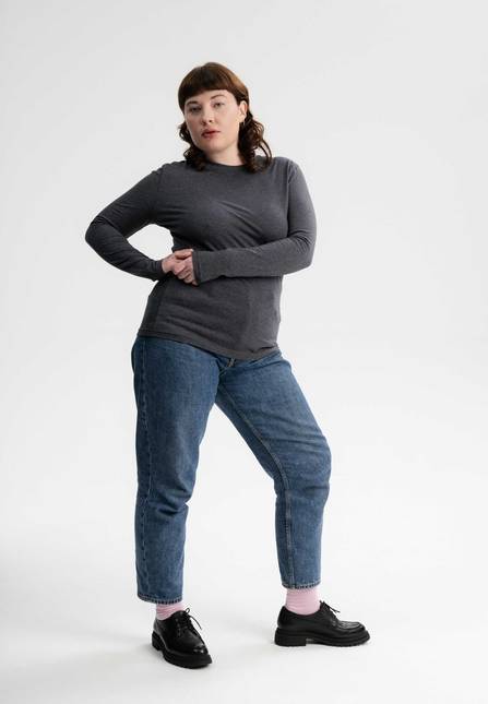 Melawear Damen Basic Langarmshirt DHIVYA Fabrik Onlineshop