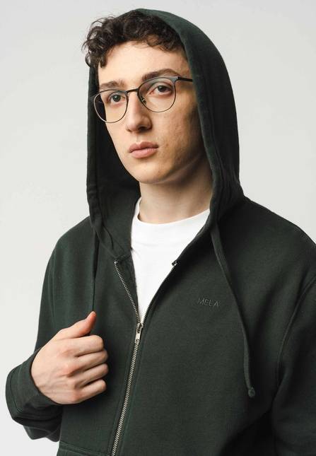 Melawear Hoodiejacke mit Reißverschluss DEVADAS Sonderangebot der Fabrik