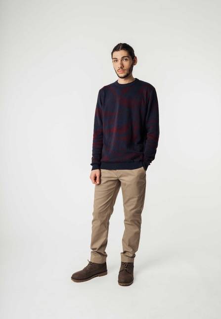 Melawear Jacquard Strickpullover MANAV Begrenzt auf 3 Tage