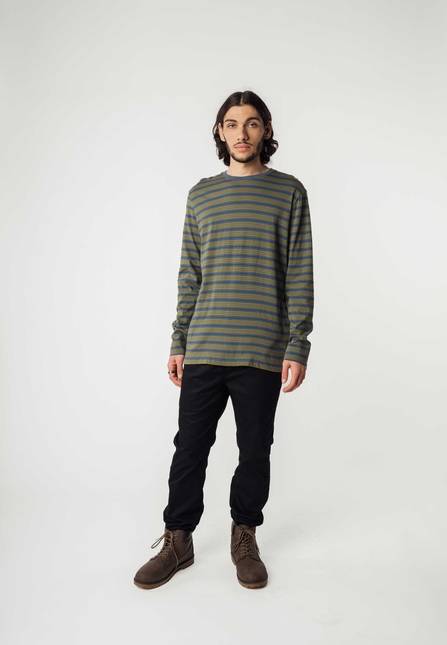 Melawear Basic Langarmshirt JERIN Stripes Black Friday Preise