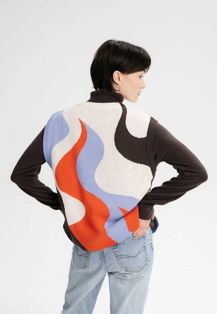 Melawear Jacquard Strick Pullunder Artist Edition Maggie Schlussverkauf