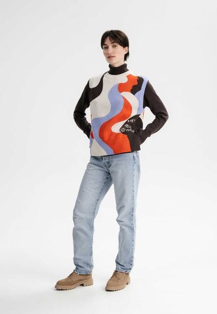 Melawear Jacquard Strick Pullunder Artist Edition Maggie Schlussverkauf